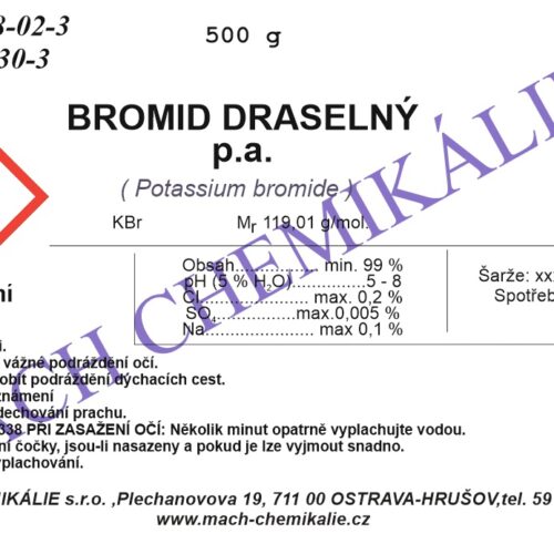 Bromid draselný p.a. * 500 g - Mach Chemikálie