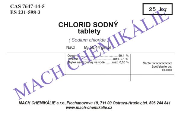 Chlorid sodny tablety UNO