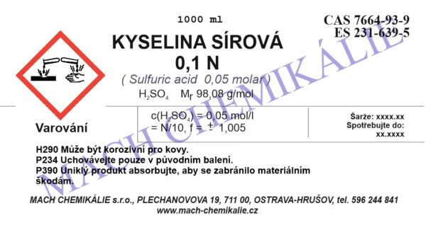 Kyselina sirova 005 mol l p.a. 1000 m