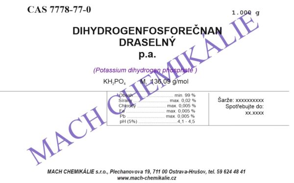 dihydrogenfosforecnan draselny 1000