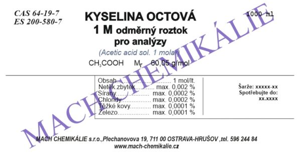 kyselina octova 1 mol