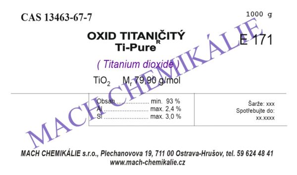 Oxid titaničitý 1000 Oxid titanicity 1000