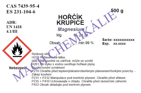 Hořčík krupice 500 Horcik krupice 500