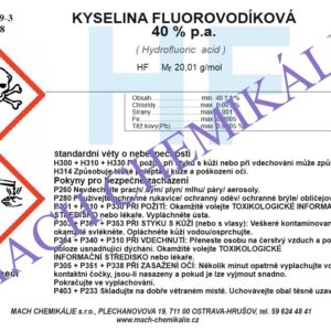 Kyselina fluorovodikova 40pct 1000