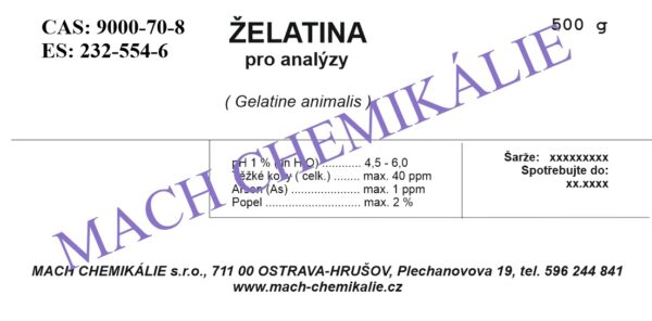 Želatina 500 Zelatina 500