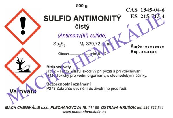 Sulfid antimonitý 500 Sulfid antimonity 500