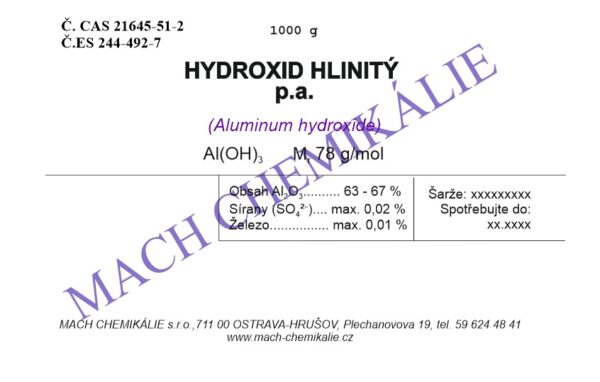 Hydroxid hlinitý 1000 Hydroxid hlinity 1000