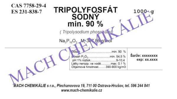 Tripolyfosfát sodný 1000 Tripolyfosfat sodny 1000