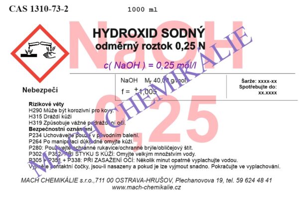 Hydroxid sodny 025 mol 1000