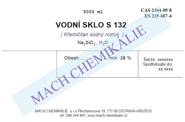 Vodni sklo S 132 5000